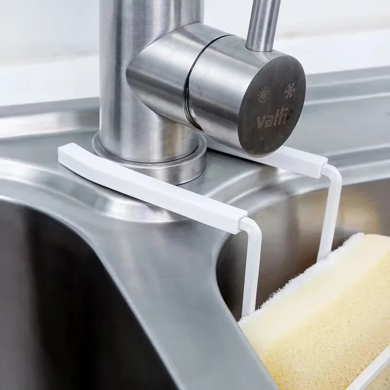 Kitchen Sink Sponge Holder & Soap Organizer – Faucet Rack Sink Organizer Rack SPOT