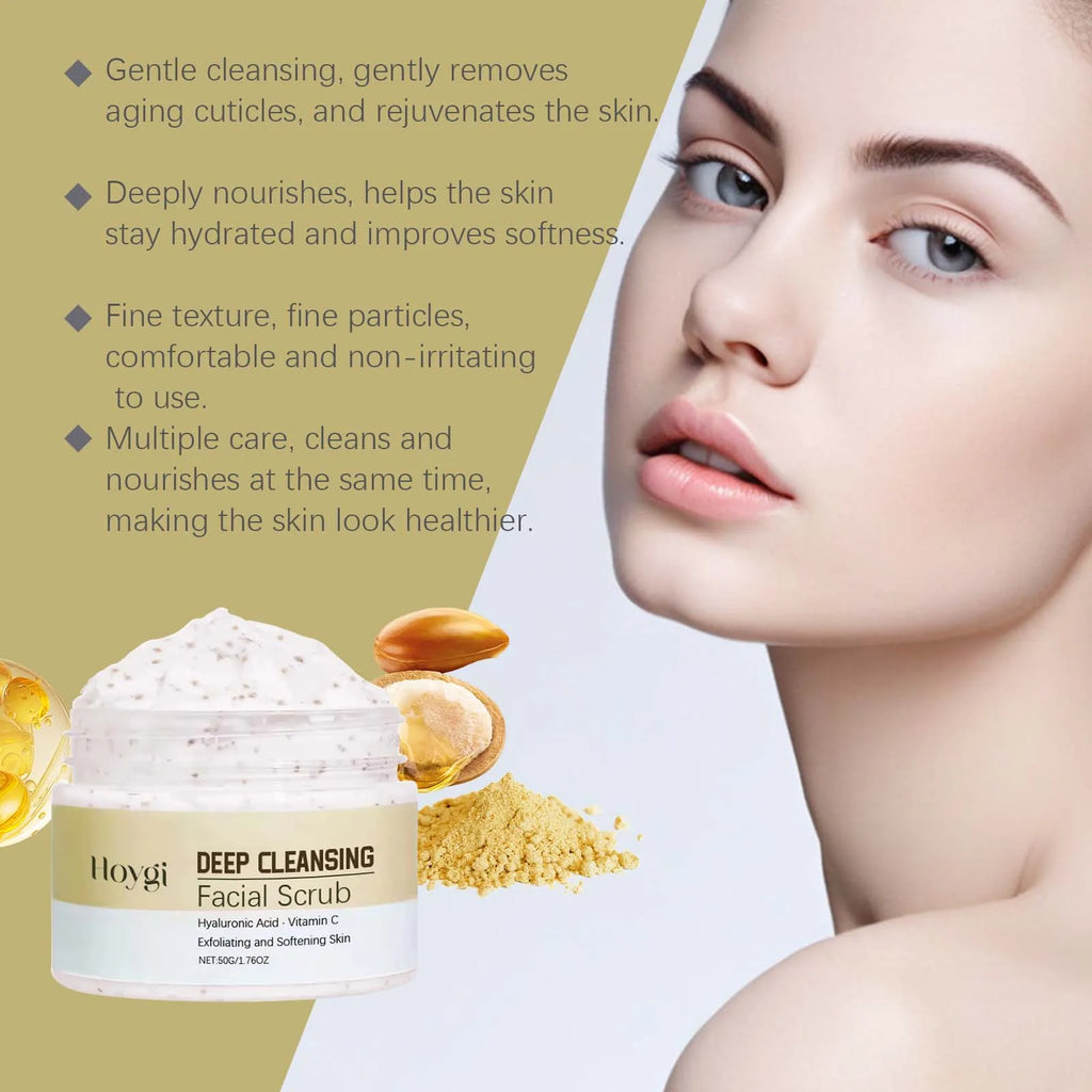 Hoygi Deep Cleansing Facial Scrub – Exfoliate & Hydrate 50g Facial Exfoliating Scrub SPOT