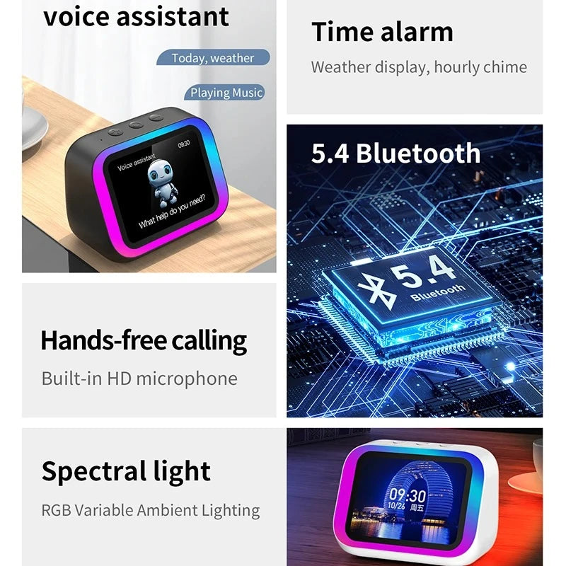 Smart Bluetooth Alarm Clock Speaker – Night Light & Weather Display Smart Alarm Clock SPOT