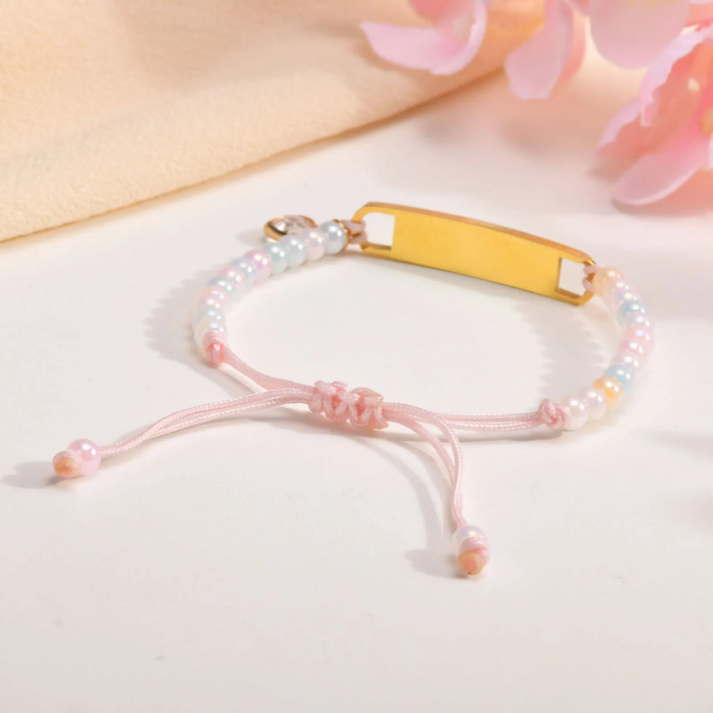 Personalized Engraved Name Bar Bracelet – Kids Birthday Gift Personalized Kids Bracelet SPOT