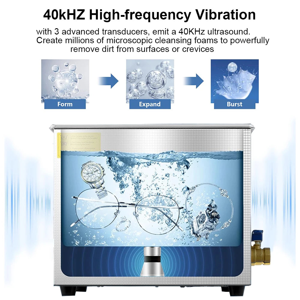Ultrasonic Cleaner with Heater – Jewelry, Lab & Auto Parts Ultrasonic Cleaner SPOT