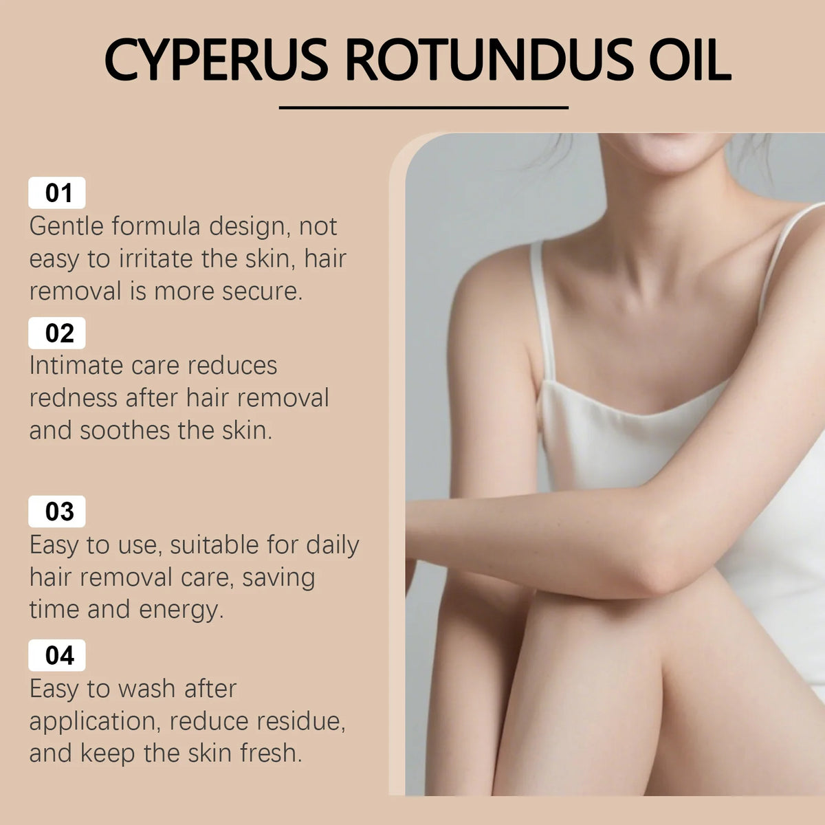 Cyperus Rotundus Post-Hair Removal Oil – Smooth Skin 60ml Hair Removal Aftercare Oil SPOT