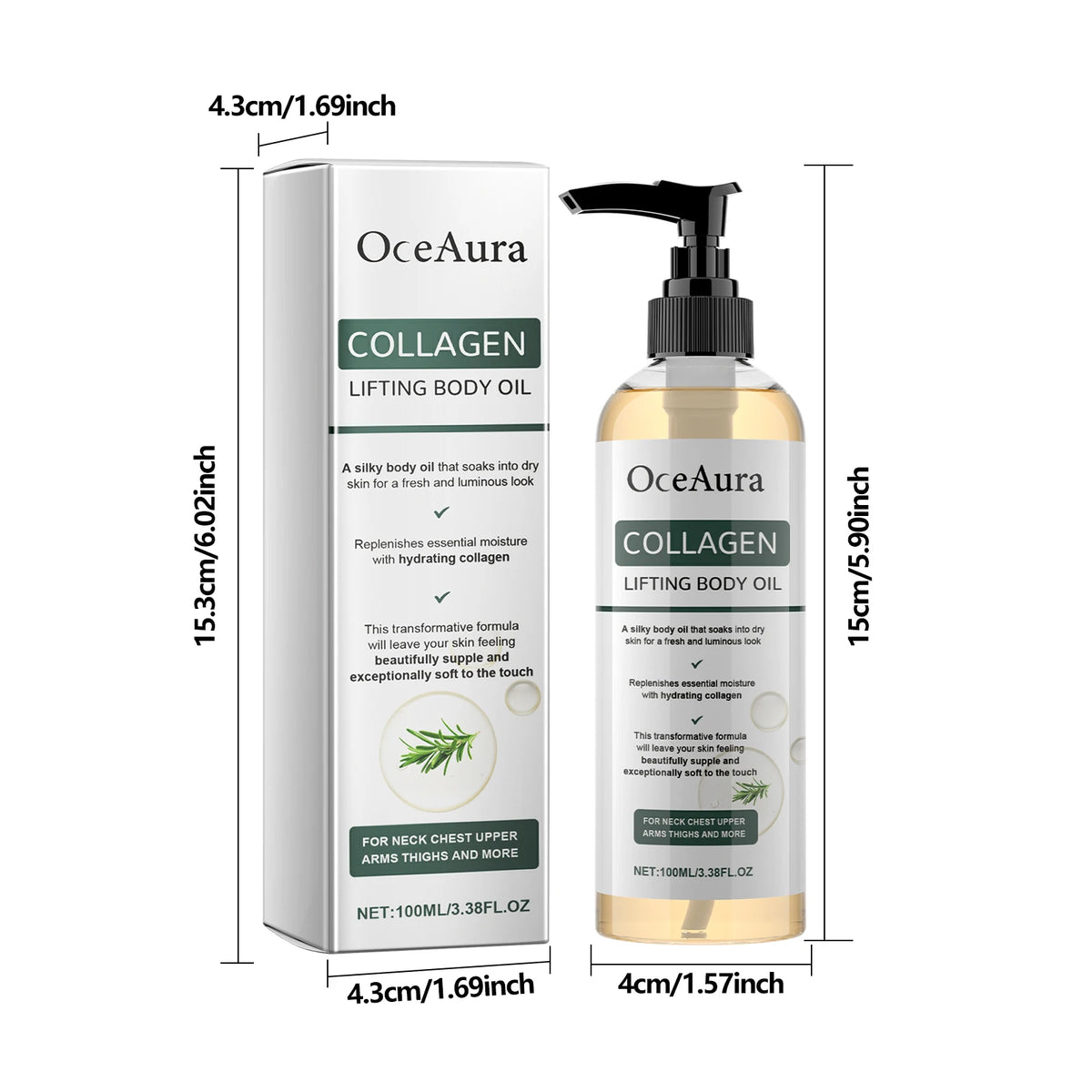 OceAura Collagen Lifting Body Oil – Firming & Hydrating Firming Body Oil SPOT