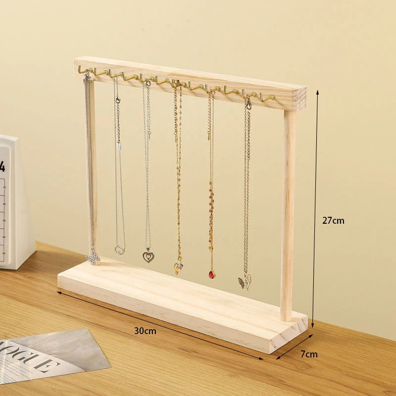 Solid Wood Jewelry Display Stand – Necklace & Earring Rack Jewelry Display Stand SPOT A1