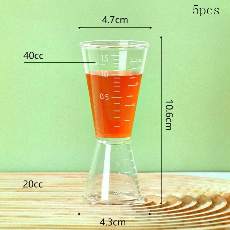 Double-Headed Cocktail Jigger – 20/40cc PC Measuring Cup Cocktail Jigger SPOT 5pcs