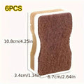3-Layer Non-Scratch Dishwashing Sponge – Sisal & Coconut Palm Kitchen Scrub Sponge SPOT 6PCS