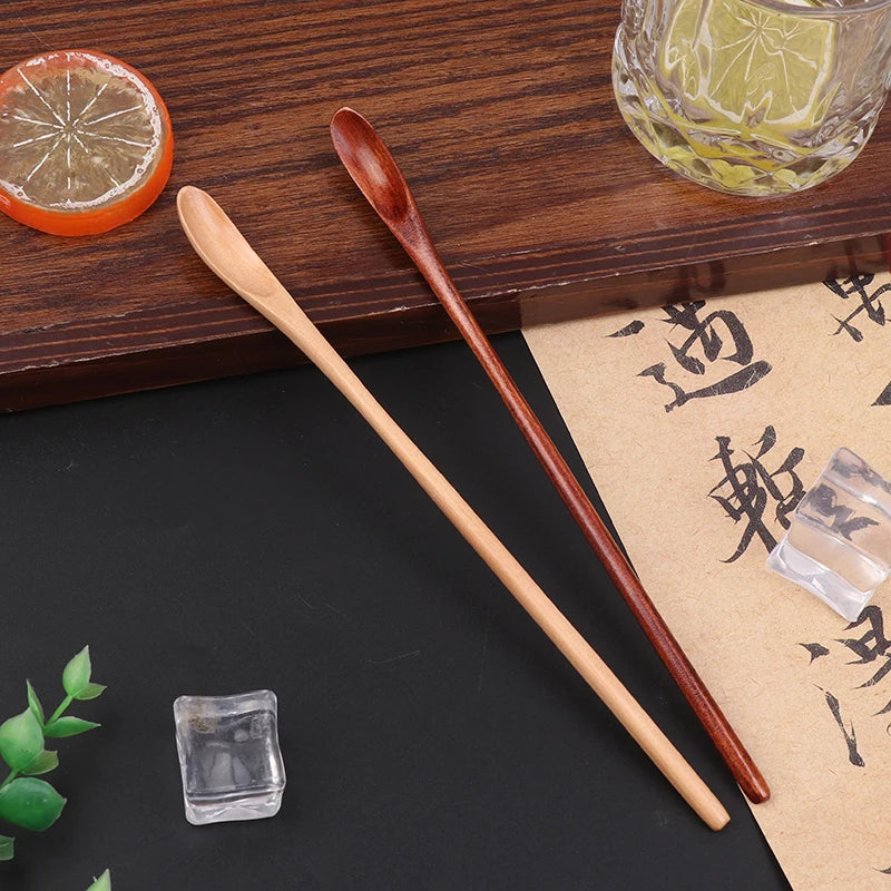 Long Handle Wooden Stirring Spoon – Coffee, Tea & Honey Wooden Stirring Spoon SPOT