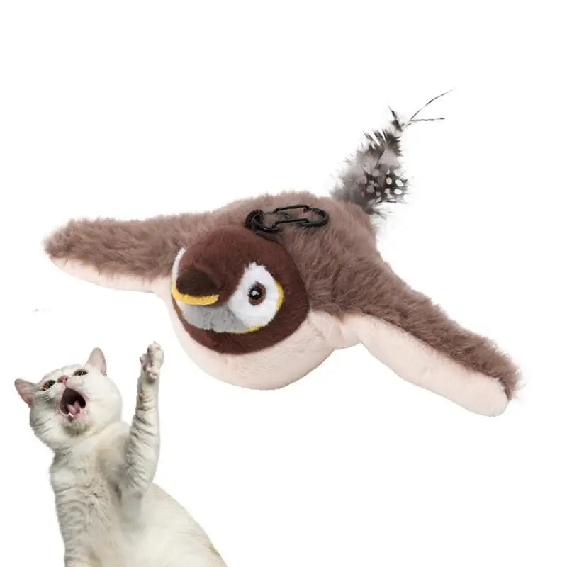 Interactive Chirping Flapping Bird Cat Toy – USB Rechargeable Interactive Cat Toy SPOT