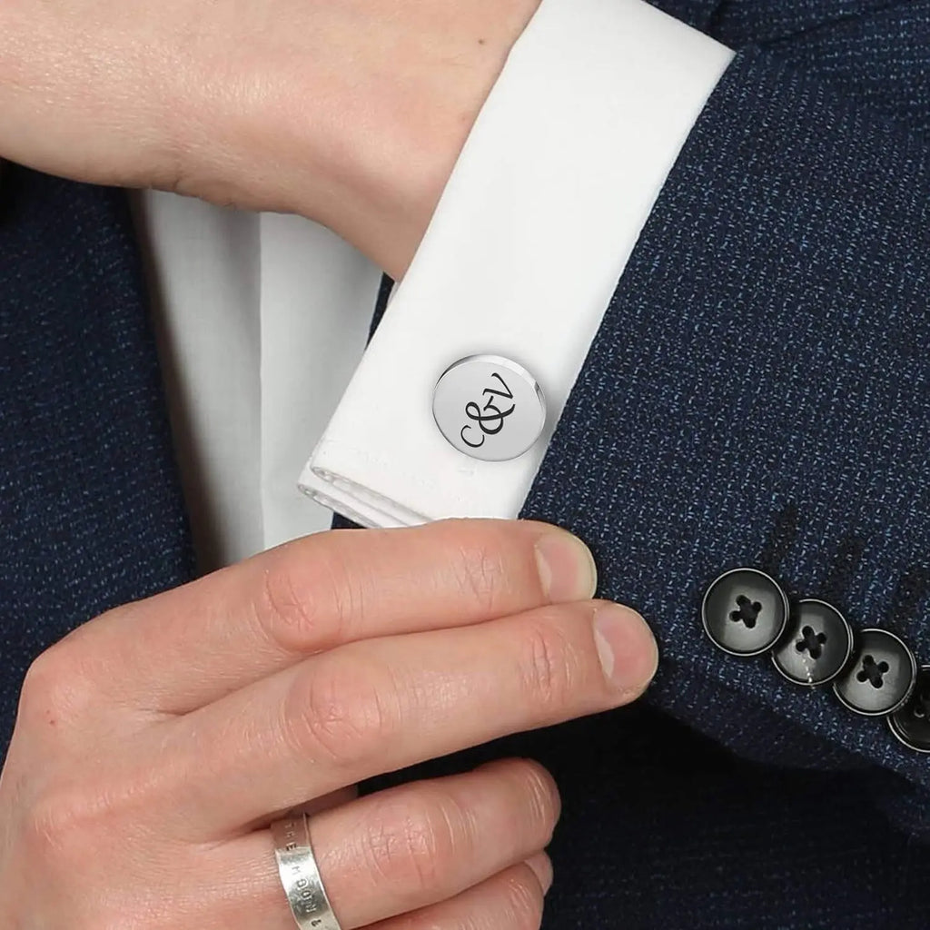 Custom Engraved Cufflinks for Men – Personalized Wedding Gift Personalized Cufflinks SPOT