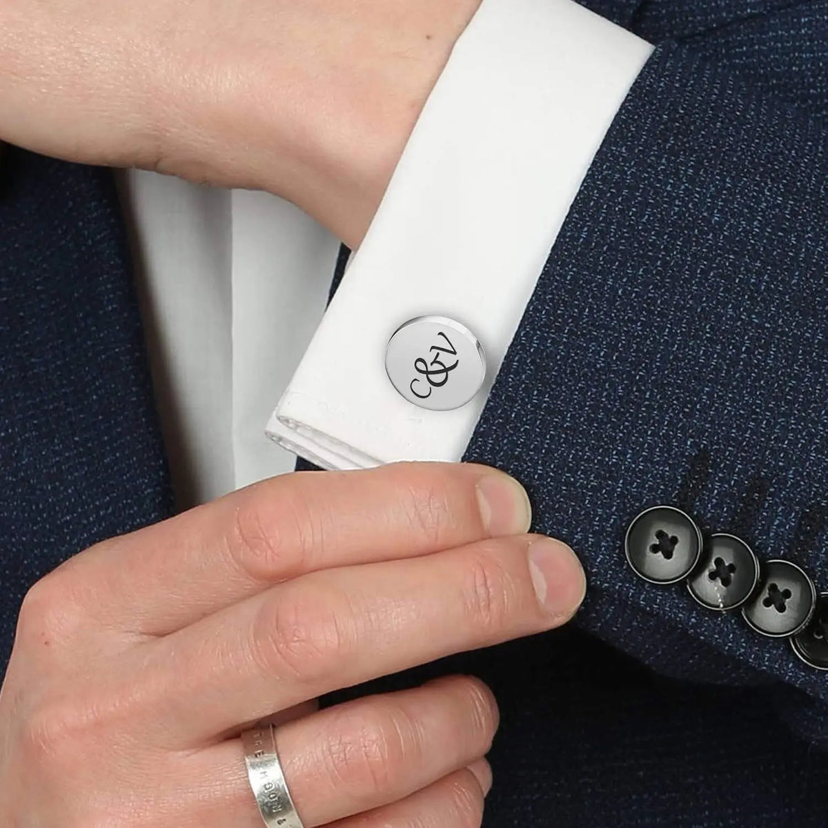 Custom Engraved Cufflinks for Men – Personalized Wedding Gift Personalized Cufflinks SPOT