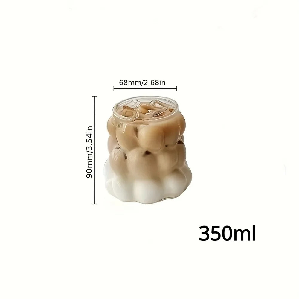 350ml Grape Design Glass Coffee Mug – Heat Resistant Cup Glass Coffee Mug SPOT without handle 350ml