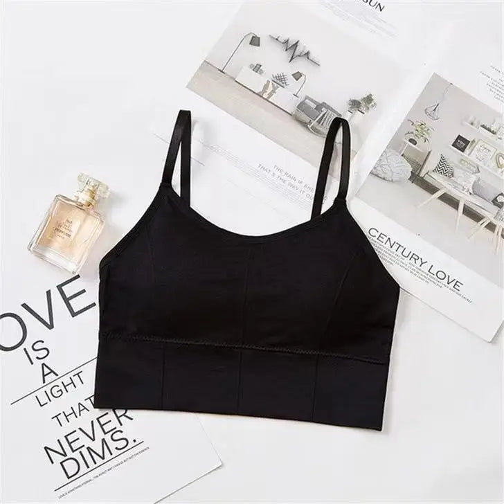 Women's Seamless Padded Sports Bra – Gym, Running & Fitness Sports Bra SPOT black One Size