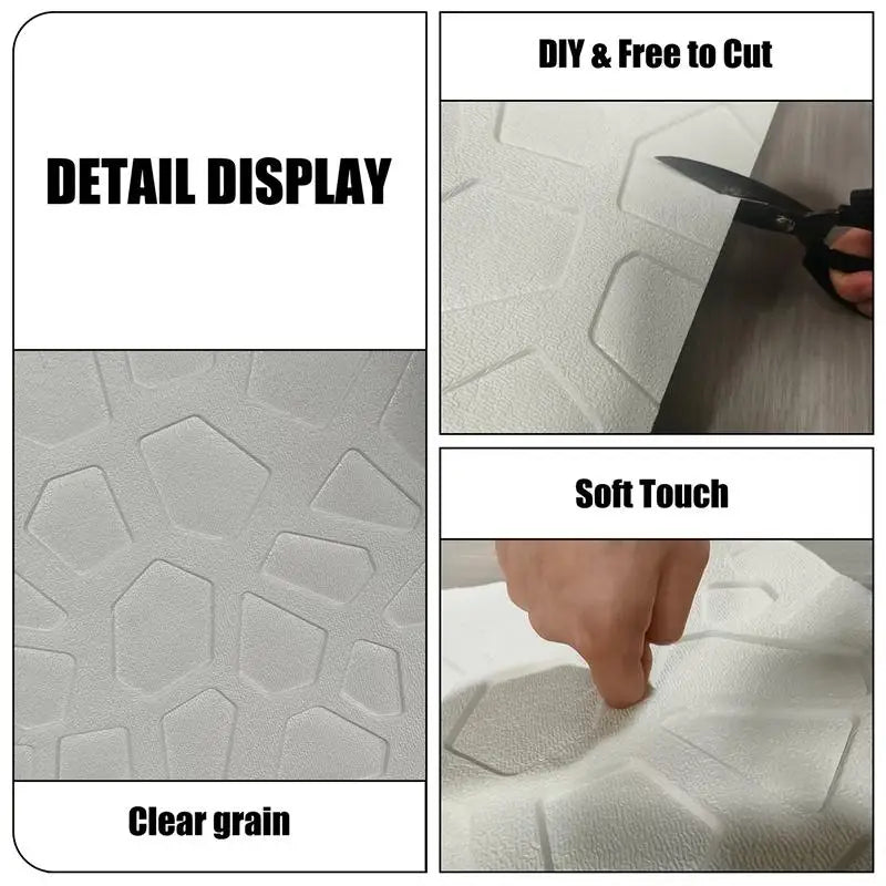 3D Foam Wall Panels – Peel & Stick Waterproof PE Tiles 3D Wall Panels SPOT