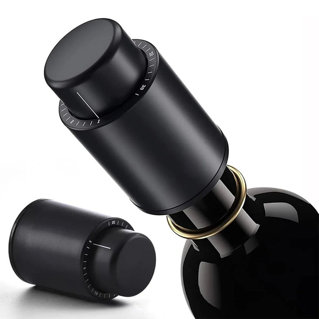 Vacuum Wine Stopper – Push-Style Airtight Bottle Seal Cap Wine Bottle Stopper SPOT