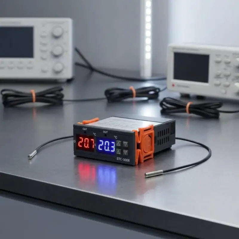 STC-3008 Dual Display Digital Temperature Controller & NTC Sensors Temperature Controller SPOT