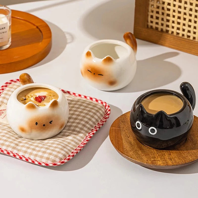 Siamese Cat Ceramic Coffee Mug – Cute Kitten Tea Cup Gift Ceramic Cat Mug SPOT