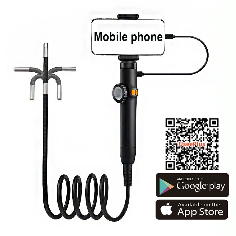 HD 1080P Articulating Borescope – 6mm Inspection Camera iOS & Android Articulating Borescope SPOT