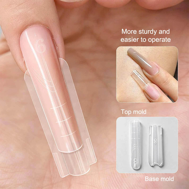 Sandwich Dual Nail Forms 280pcs – 14 Sizes Coffin & Almond Nail Extension Forms SPOT