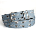 Y2K Star Pin Buckle Belt – Unisex Punk HipHop Jeans Accessory Fashion Belt SPOT LIGHT BLUE 105CM