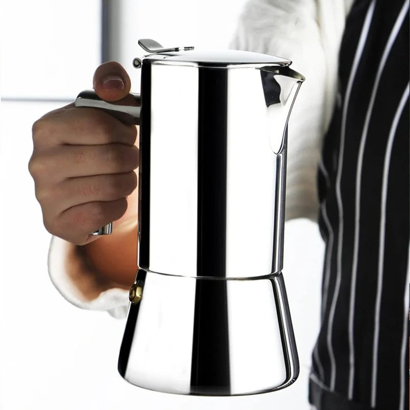 DUTRIEUX Stainless Steel Moka Pot – Induction & Stovetop Moka Coffee Pot SPOT Default Title