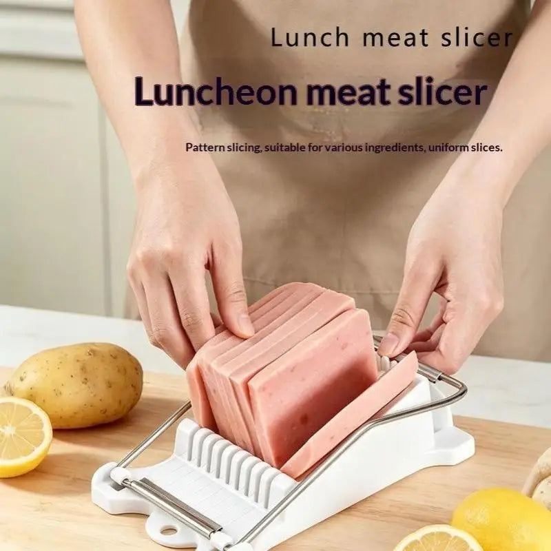 10-Wire Meat, Egg & Cheese Slicer – Stainless Steel Cutter Kitchen Food Slicer SPOT