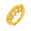 Meaeguet Adjustable Bell Charm Ring – 18K Gold-Plated Women's Fashion Statement Ring SPOT Default Title