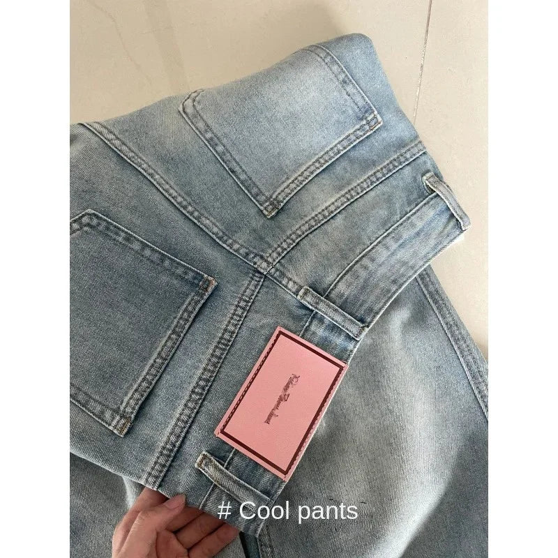 Women's Y2K High Waist Baggy Wide Leg Jeans | Stretch Casual Wide Leg Jeans SPOT