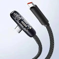 100W USB-C Right Angle Fast Charging Cable – Nylon Braided USB-C Charging Cable SPOT A 2m