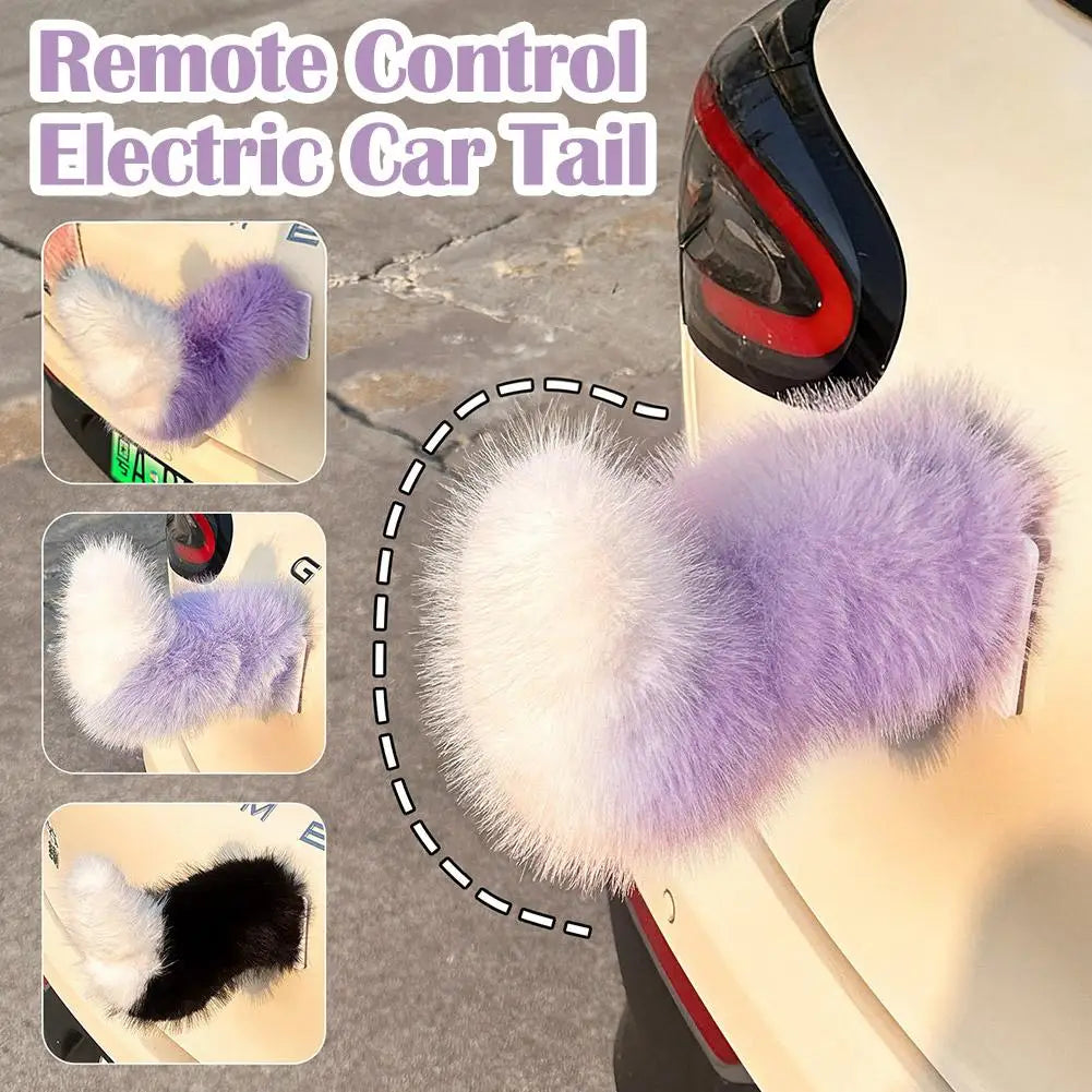 Remote Control Electric Moving Car Tail – Faux Fur Decoration Car Decoration Accessory SPOT