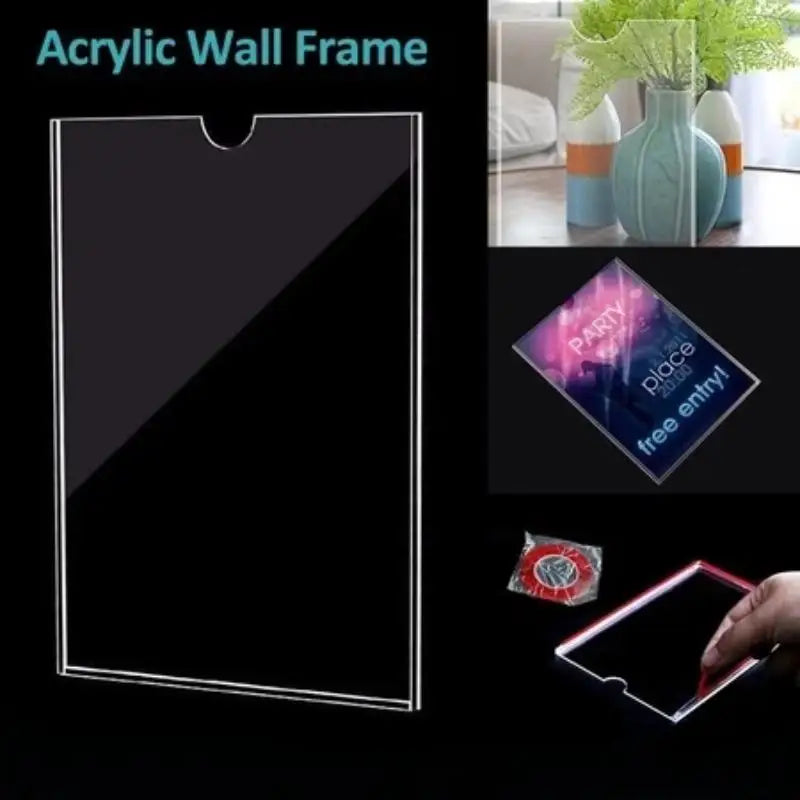 Clear Acrylic Wall Sign Holder A4 A5 – Scratch-Resistant Frame Acrylic Sign Holder SPOT