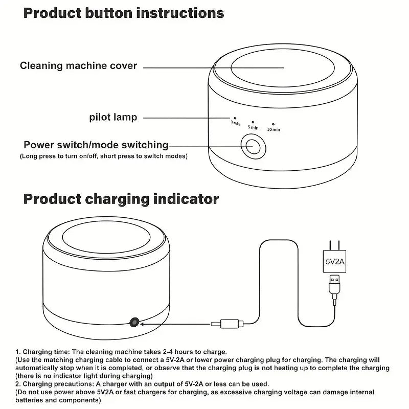 USB Ultrasonic Cleaner – Jewelry, Watch Straps & Makeup Brushes Ultrasonic Cleaner SPOT