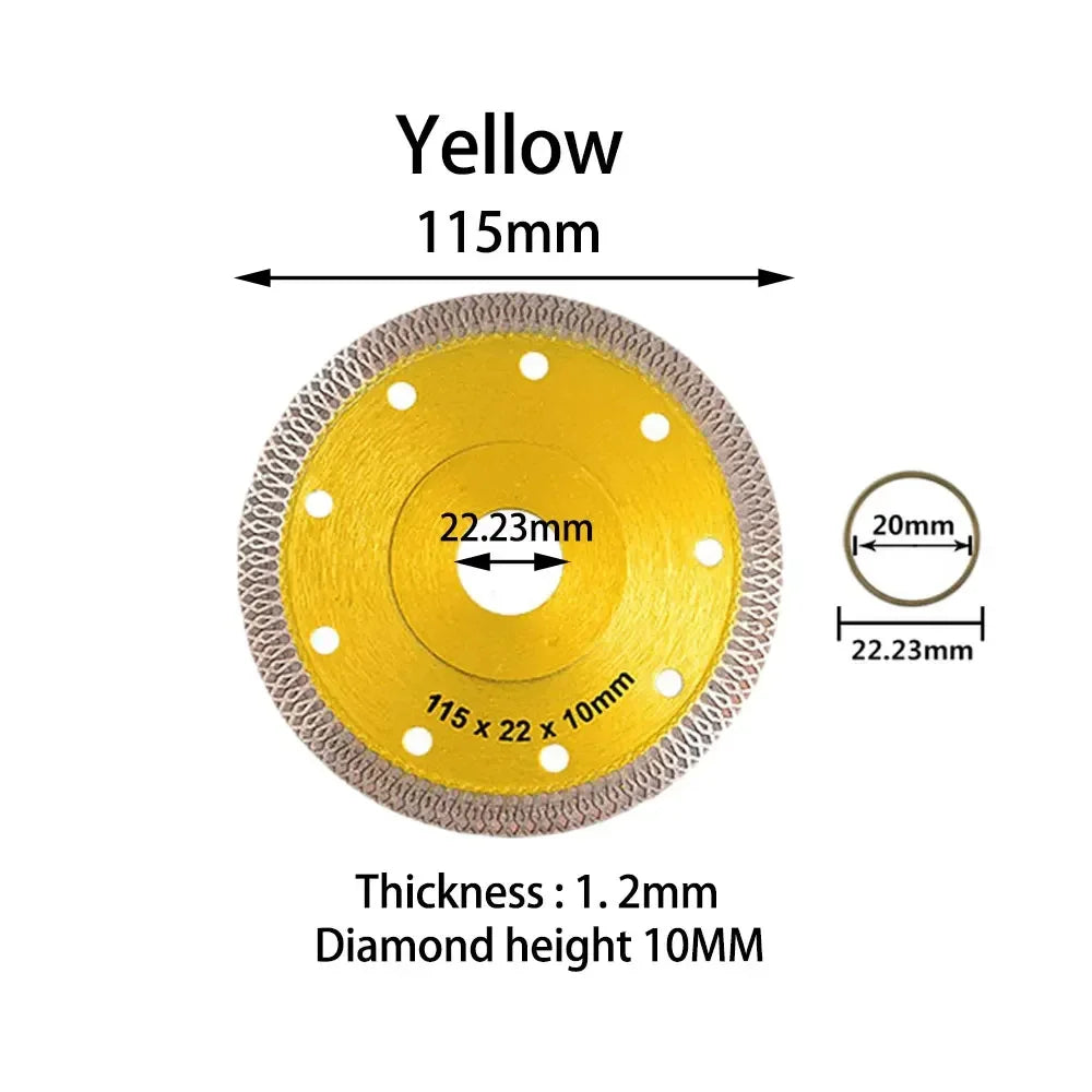 Diamond Saw Blade 105/115/125mm – Tile, Granite & Marble Diamond Saw Blade SPOT Yellow 115mm