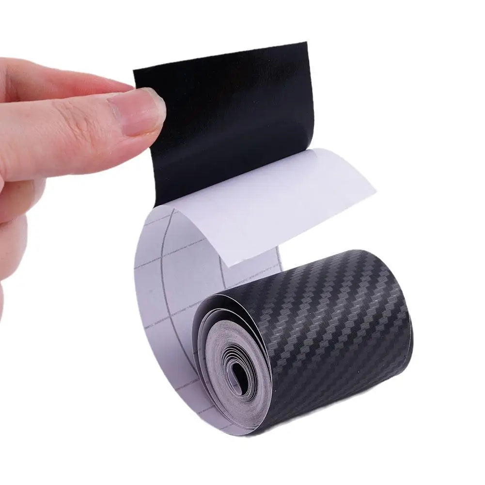 5D Carbon Fiber Vinyl Car Door Sill Protector Strip 5×300cm Car Door Sill Protector SPOT