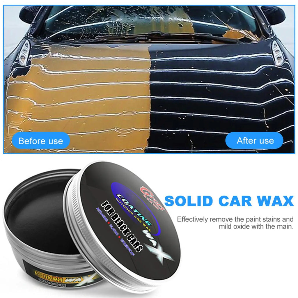 200g Black Car Wax Polish – Crystal Hard Wax for Dark Paint Car Wax Polish SPOT