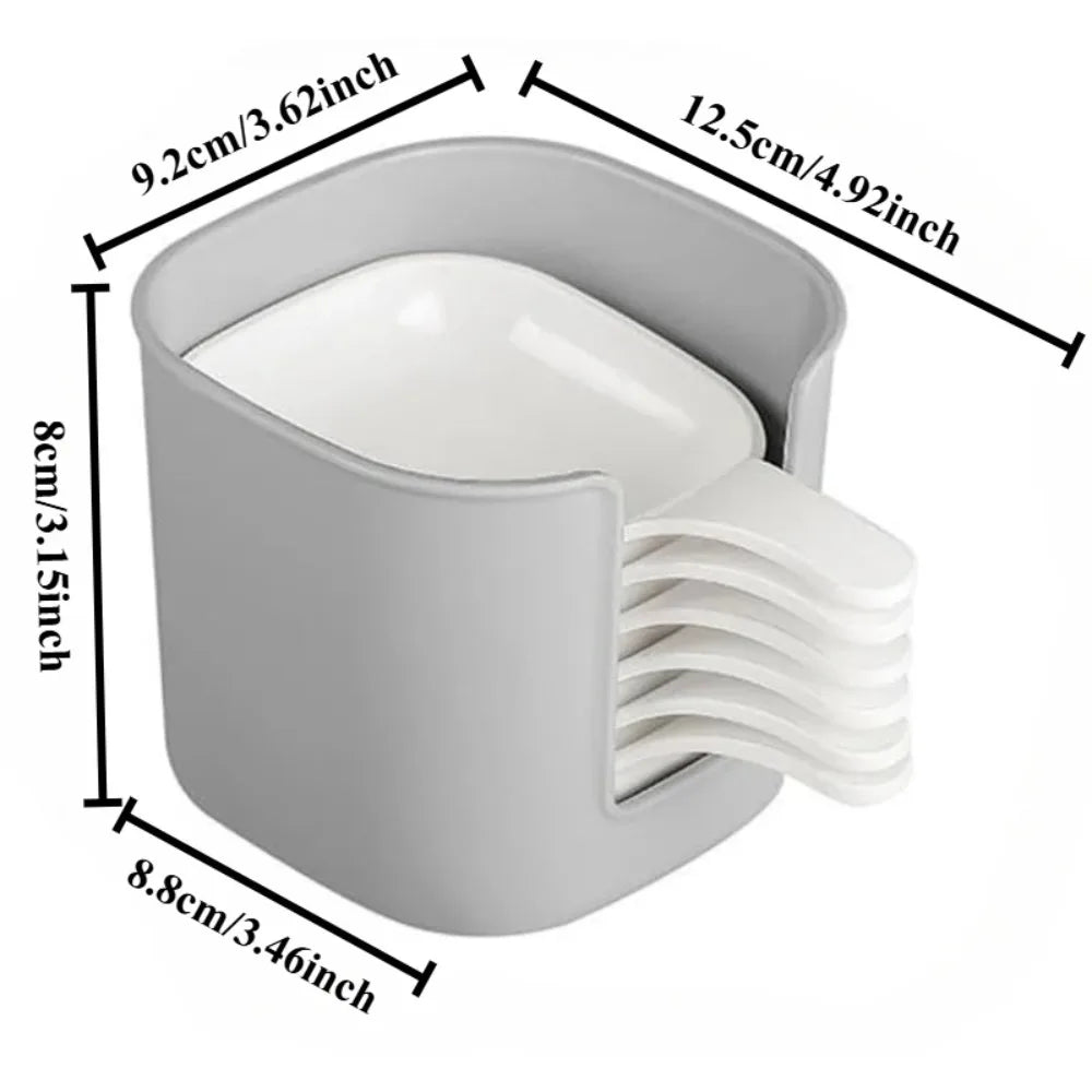 Stackable Measuring Spoon Set with Storage Holder – PP Plastic Measuring Spoon Set SPOT
