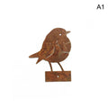 Rustic Iron Bird Statues – Outdoor Garden & Yard Sculpture Garden Bird Statue SPOT A1