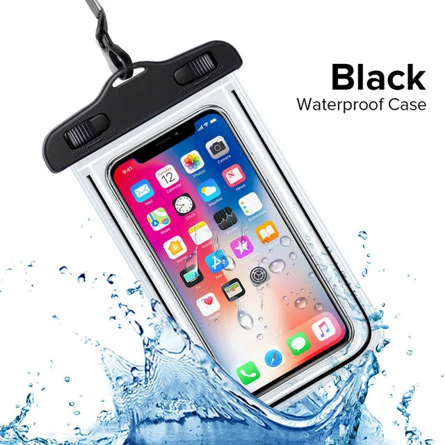 Waterproof Phone Pouch – Underwater Case for 7.2" Phones Waterproof Phone Pouch SPOT Black