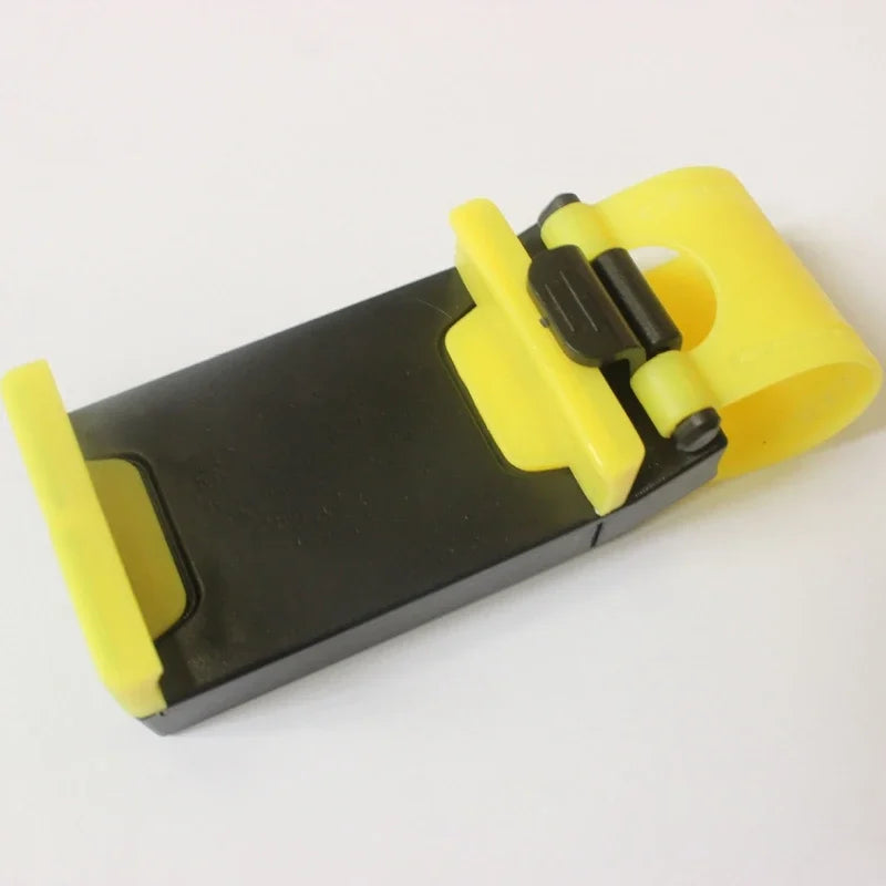 Universal Steering Wheel Phone Holder – Clip Mount Bracket Car Phone Mount SPOT Yellow