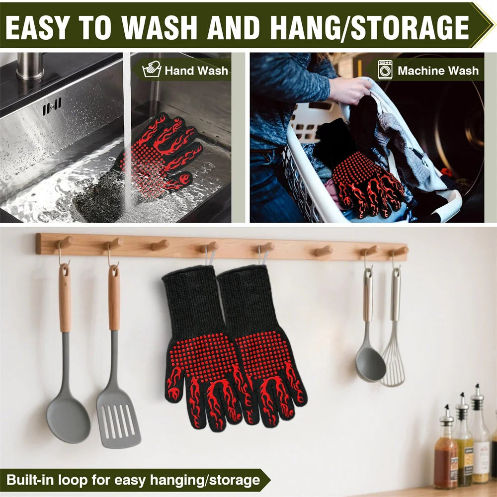 Heat Resistant BBQ Oven Glove – Flame Retardant, 300–500°C Oven & BBQ Glove SPOT