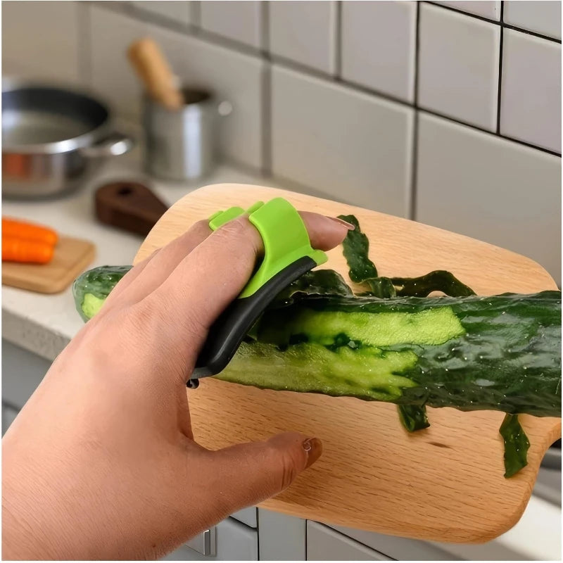 4-Pack Two-Finger Handheld Peeler – Stainless Steel Kitchen Tool Vegetable Peeler Set SPOT