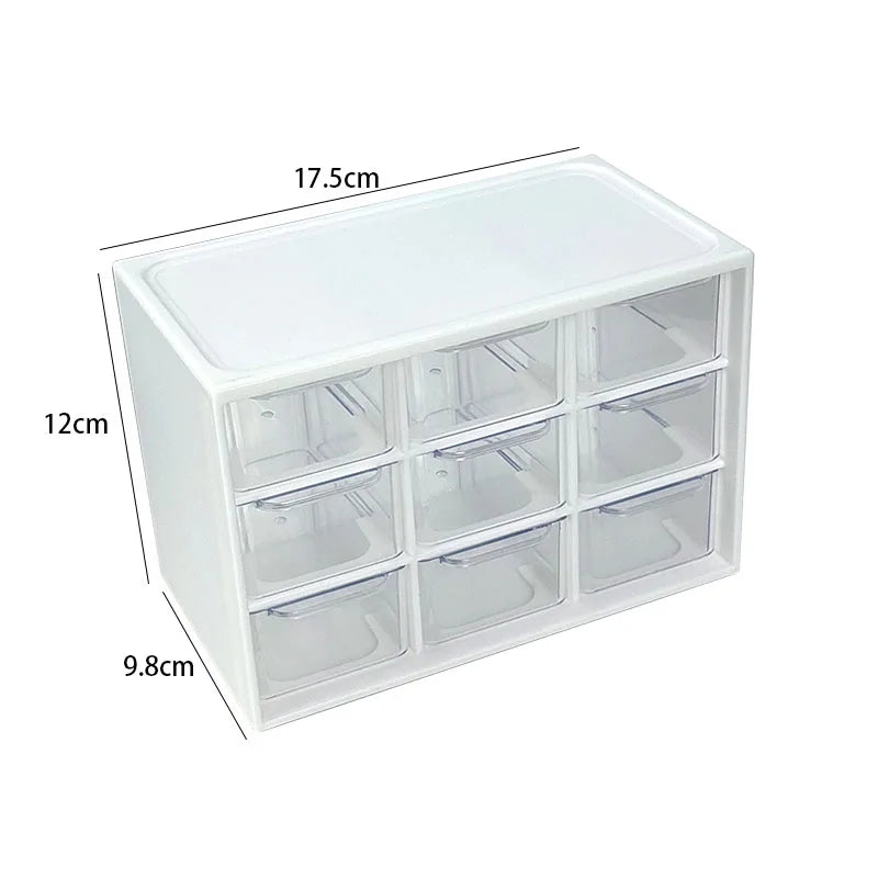 Dustproof Multi-Grid Desktop Drawer Organizer | Storage Box Desktop Drawer Organizer SPOT WHITE