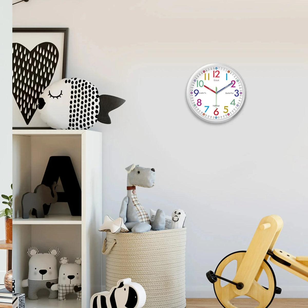 8-Inch Silent Quartz Wall Clock – Silver | Home Decor Quartz Wall Clock SPOT