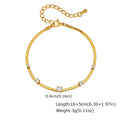 CZ Station Necklace – 18K Gold Plated Snake Chain for Women CZ Station Necklace SPOT Bracelet
