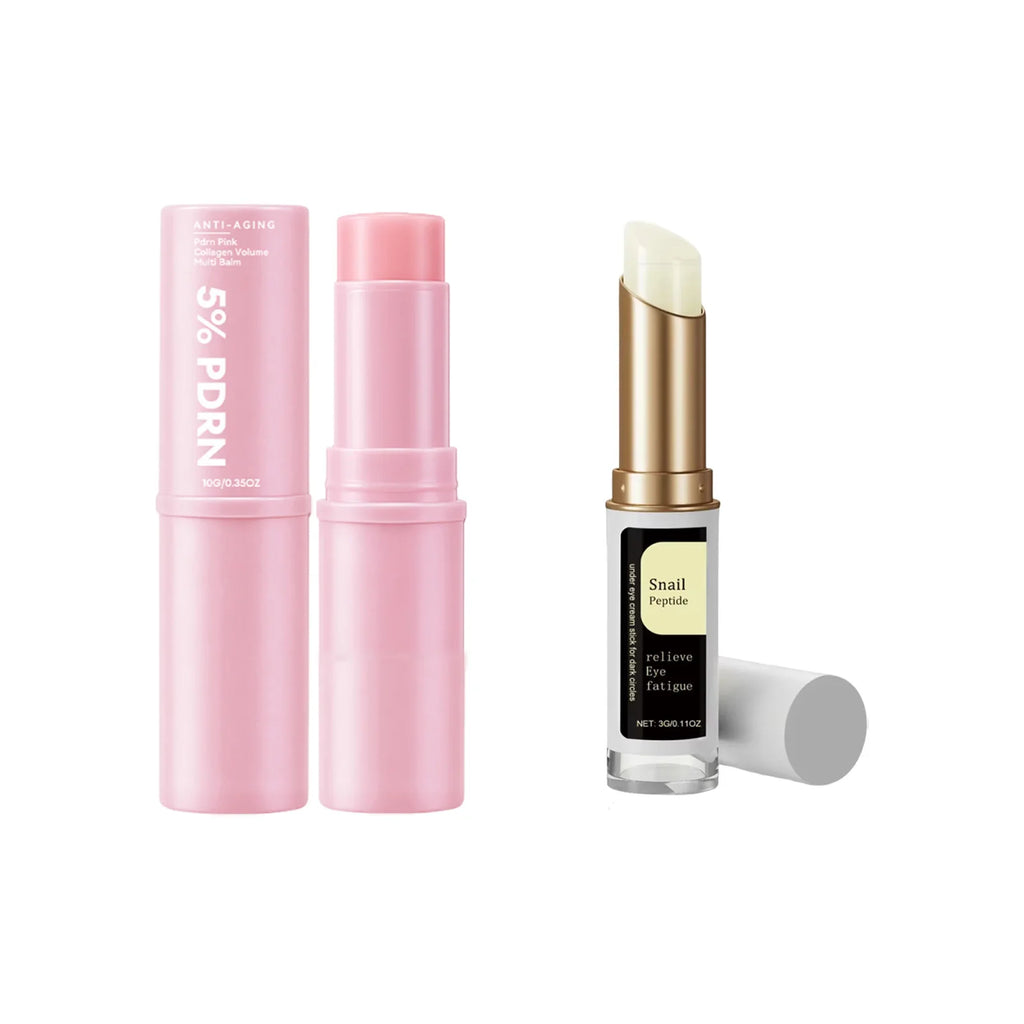 Snail Mucin Eye Cream Stick & PDRN Collagen Balm Duo | Hoygi Eye & Face Skincare Set SPOT 2 IN 1