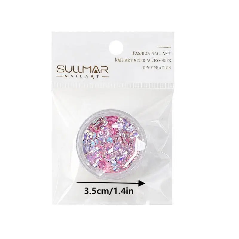 Bubble Nail Glitter Jar – Mixed Sequins & Hexagonal Glitter Nail Art Glitter SPOT