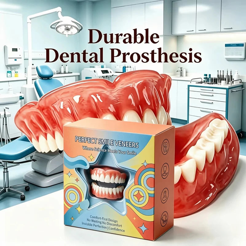 Handmade Silicone Simulation Dentures – Upper & Lower Set Simulation Dentures SPOT