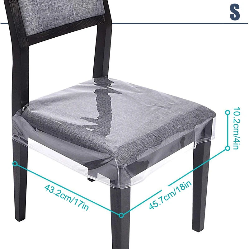 Transparent PVC Dining Chair Cover – Waterproof & Anti-Scratch Chair Seat Cover SPOT S