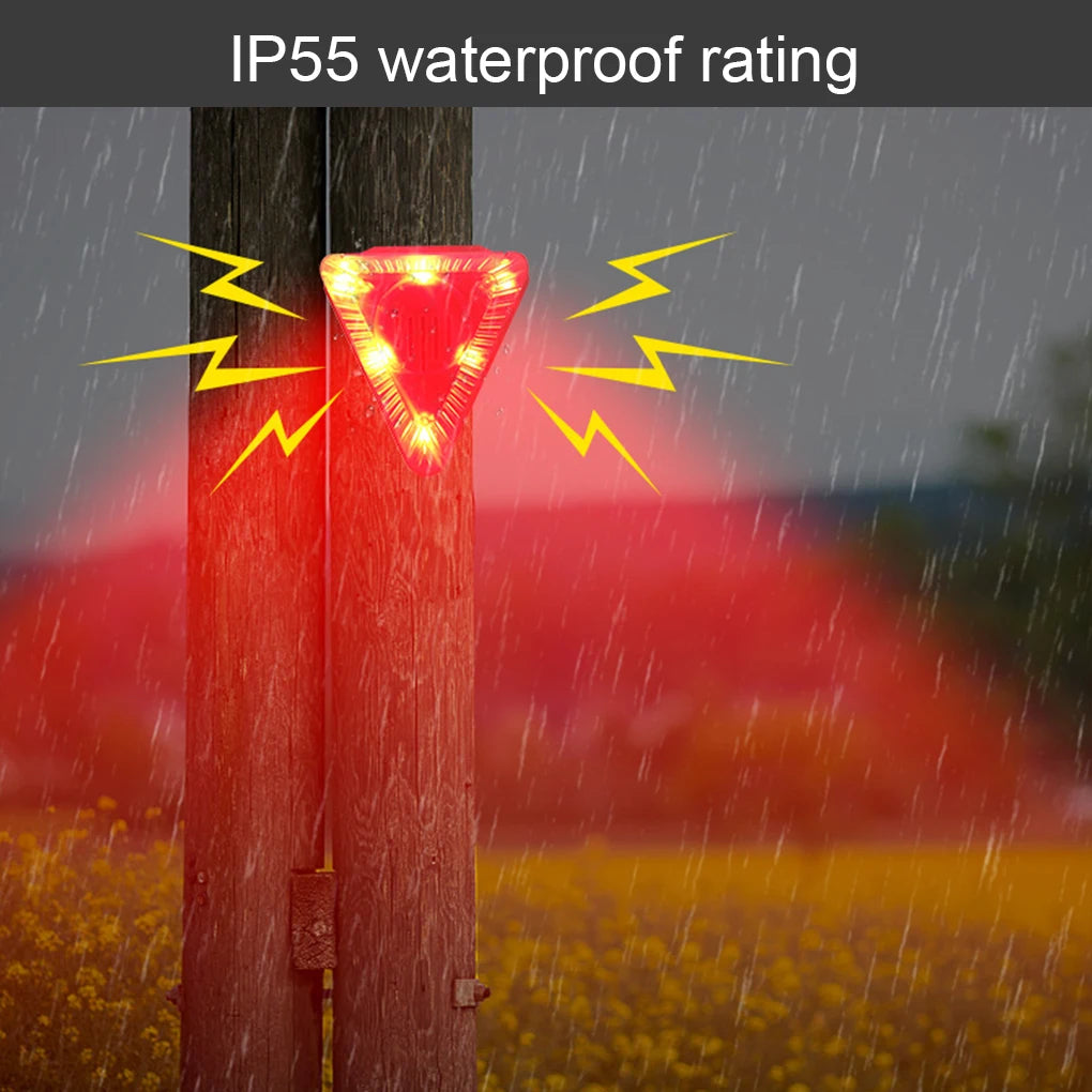 Solar Alarm Light 6 LED IP65 Outdoor Siren & Animal Deterrent Solar Security Alarm SPOT