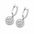 18K Gold Plated CZ Dangle Earrings – Pave Huggie Drop Earrings CZ Dangle Earrings SPOT EBD-573S