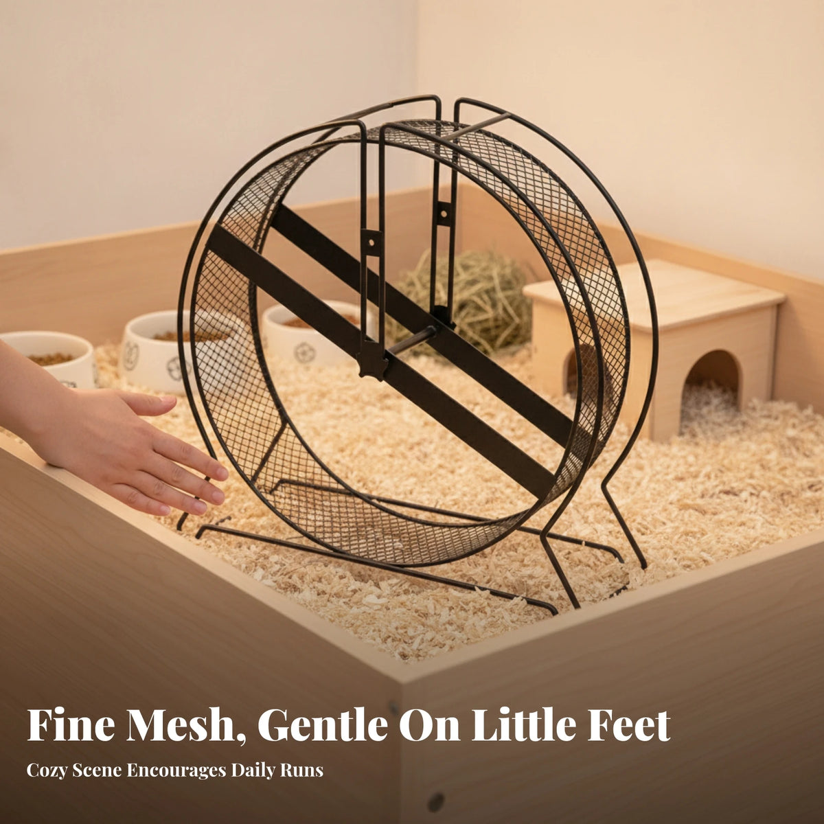 Wire-Mesh Metal Hamster Running Wheel – Safe & Stable Hamster Exercise Wheel SPOT